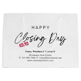 Minimalist Happy Closing Day Sold from Realtor  Große Geschenktüte