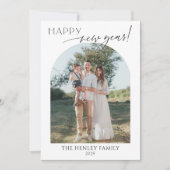 Minimalist Happy New Year Holiday Card Einladung (Vorderseite)