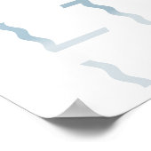 Minimalist HARMONY Text Water Reflection & Shadow  Poster (Ecke)