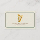 Minimalist Harp Instructor Visitenkarte (Vorderseite)
