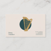 Minimalist Harp Teacher Visitenkarte (Vorderseite)