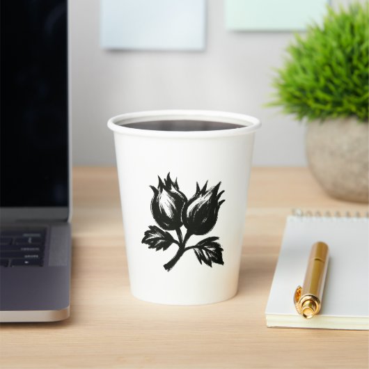 Minimalist Haselnuss – Botanisches Design mit Tint Pappbecher (InSitu)