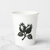 Minimalist Haselnuss – Botanisches Design mit Tint Pappbecher (Rückseite)