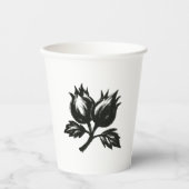 Minimalist Haselnuss – Botanisches Design mit Tint Pappbecher (Vorderseite)