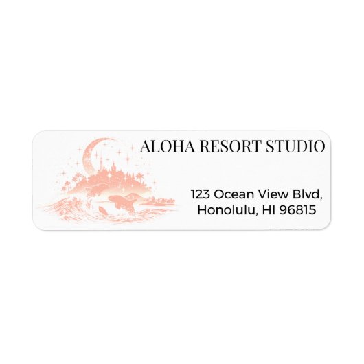 Minimalist Hawaiian Night Orange Tropical Return  (Vorne)