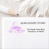 Minimalist Hawaiian Night Purple Tropical Return  (Insitu)