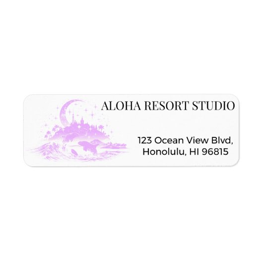 Minimalist Hawaiian Night Purple Tropical Return  (Vorne)
