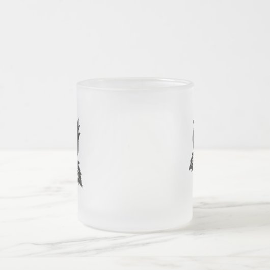 Minimalist Hazelnut – Ink Brush Botanic Design on  Mattglastasse (Mittel)