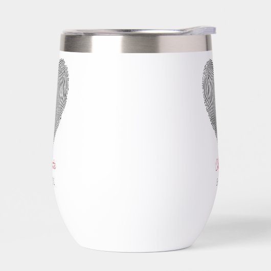 Minimalist Heart Fingerprint Personalized Name  (Links)