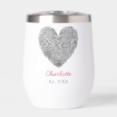 Minimalist Heart Fingerprint Personalized Name  (Vorderseite)