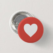 Minimalist Heart Icon – Simple Love Symbol Design Button (Vorne & Hinten)