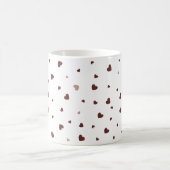 Minimalist Heart Pattern Mug – Cute Aesthetic Coff Kaffeetasse (Mittel)