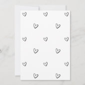 Minimalist Heart Wedding Invitation Einladung (Rückseite)