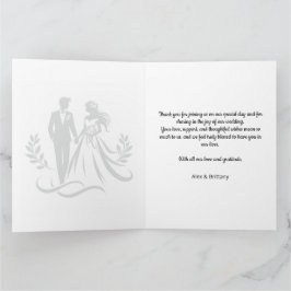 Minimalist Heart Wedding Thank You Card – Custom Dankeskarte