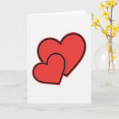 Minimalist Hearts Card Karte (Gelbe Blume)