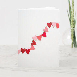 Minimalist Hearts Girlande Karte