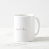 Minimalist Hearts & Hands Line Art Becher Kaffeetasse (VorderseiteRechts)