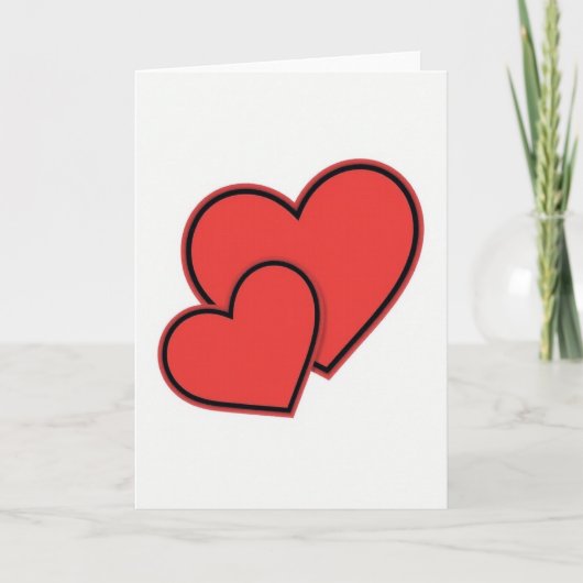 Minimalist Hearts Karte (Vorderseite)