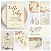 Minimalist Hello Baby Baby Shower Einladung