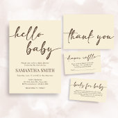 Minimalist Hello Baby Baby Shower Einladung