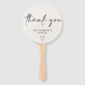 Minimalist Hello Baby Baby Shower Fächer (Rückseite)