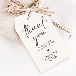 Minimalist Hello Baby Baby Shower Favor Tags Geschenkanhänger