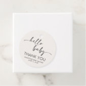 Minimalist Hello Baby Baby Shower Geschenkanhänger (Beispiel)