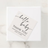 Minimalist Hello Baby Baby Shower Geschenkanhänger (Beispiel)