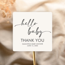 Minimalist Hello Baby Baby Shower