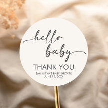 Minimalist Hello Baby Baby Shower
