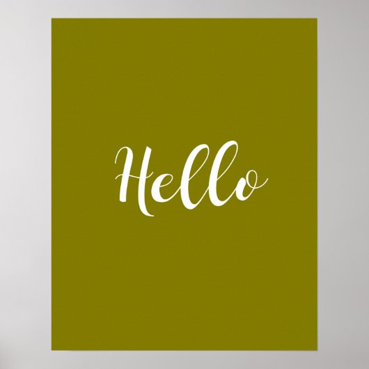 Minimalist Hello Poster (Vorne)