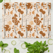 Minimalist Herbst-Botanik-Blätter  Geschirrtuch (Gefaltet)