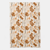 Minimalist Herbst-Botanik-Blätter  Geschirrtuch (Vertikal)