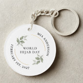 Minimalist Hijab Line Art Circle -Acrylic Keychain Schlüsselanhänger