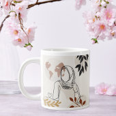 Minimalist Hijabi Linienkunst Tasse | Terrakotta &