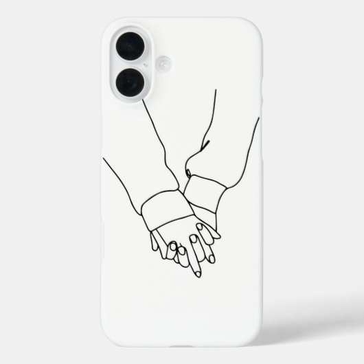 Minimalist Holding Hands Line Art iPhone-Hülle - R Case-Mate iPhone Hülle (Rückseite)