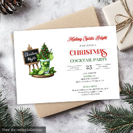 Minimalist Holiday Cocktails Editable Party Invite Einladung