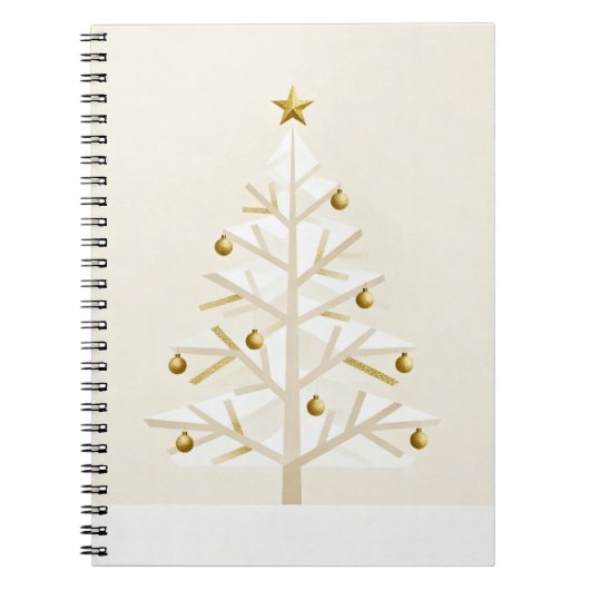 Minimalist Holiday Pine Notebook Notizblock (Vorderseite)