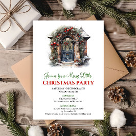 Minimalist Holiday scene Christmas party invite Einladung