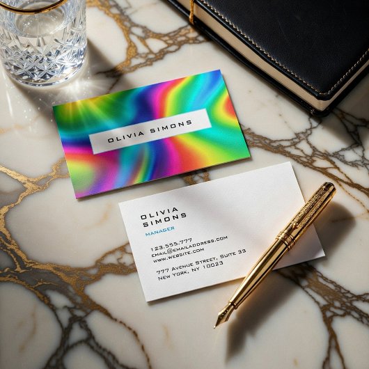 Minimalist holographic Business Cards Visitenkarte