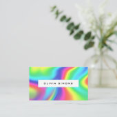 Minimalist holographic Business Cards Visitenkarte (Stehend Vorderseite)