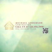 Minimalist Home Building Construction Car Truck QR Fensteraufkleber (Blatt 3)