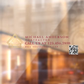 Minimalist Home Building Construction Car Truck QR Fensteraufkleber (Blatt 2)