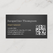 Minimalist Home Building Construction Luxe QR Code Visitenkarte (Rückseite)