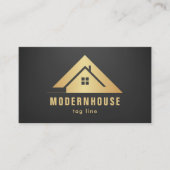 Minimalist Home Building Construction Luxe QR Code Visitenkarte (Vorderseite)