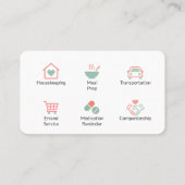 Minimalist Home Care & Senior Support Visitenkarte (Rückseite)