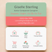 Minimalist Home Care & Senior Support Visitenkarte