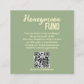 Minimalist Honeymoon Fund QR Code Wedding Begleitkarte (Vorderseite)