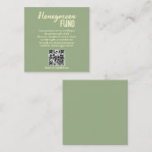 Minimalist Honeymoon Fund QR Code Wedding Begleitkarte (Vorne/Hinten)