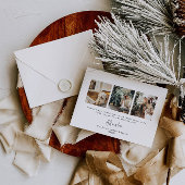 Minimalist Horizontal Photo Holiday Christmas Card Einladung